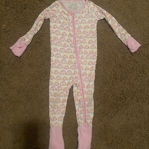 Little Sleepies Pink Rainbow Zippy